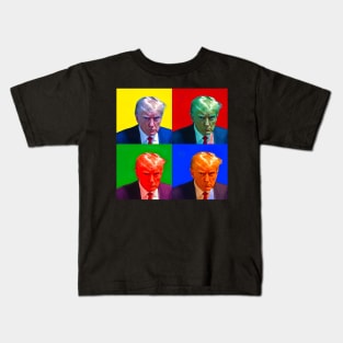 Trump Mugshot Andy Warhol Kids T-Shirt